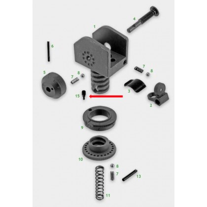 T15-15; A2, elevation wheel lock screw